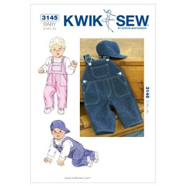 Kwik Sew Mustern k3145 Größe Klein – Mittel – Groß – Extra große Overalls und hat, weiß, 1 Stück