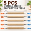 5-Piece Double-Ended Ball Stylus Set for Clay and Pottery