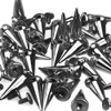 Nsiwem Rivets Pointed 150 Pieces Black Punk Decorative Rivets Killer