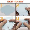 Joyangy 32pcs Heart Clasp Mini Envelopes, Blue Cute Tiny Envelopes,