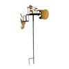 Fenteer Garden Decoration Metal Drummer Windmill Weather Vane Easy Installation