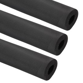 PATIKIL 3/4"(19mm) ID x 6.6Ft Pipe Insulation Foam Tube, 3Pcs Pipe Cover Wrap Roll Bar Padding Tubing for Handle Grip HVAC Outdoor Air Conditioner Units, Black