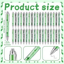Qilery 72 Pcs Mental Health Awareness Accessories Include 36 Green Ribbon Silicone Bracelets 36 Black Ink Pen Retractable Ballpoint Pens Green Mental Faith Party Supplies Gift for Men Women