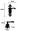 VIBE Fleur de LYS Lever Bathroom on Black Antique Door