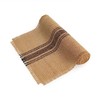 home·fsn Burlap Table Runner (Tassel Middle Stripe Black, 14x60 Inch)