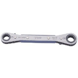 TOP Plate Ratchet Wrench 0.7 x 0.9 inches (19 x 24 mm), 20° Feed, Can Be Tightened, Made in Japan, Tsubame Sanjo PR-19x24N