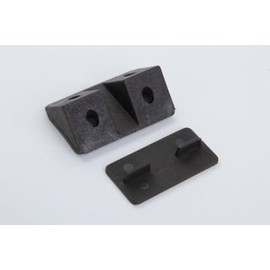 4 corner brackets, 43 mm x 20 mm, brown plastic