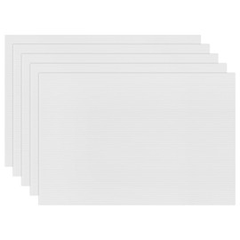 M METERXITY 5-Pack Corrugated Plastic Sheets, 8 Inch x 12 Inch Waterproof Blank Corrugated Poster Board Yard Signs for Garage Sale/Office/Classroom/Party/Lawn Sign Road [3mm Thick, White]