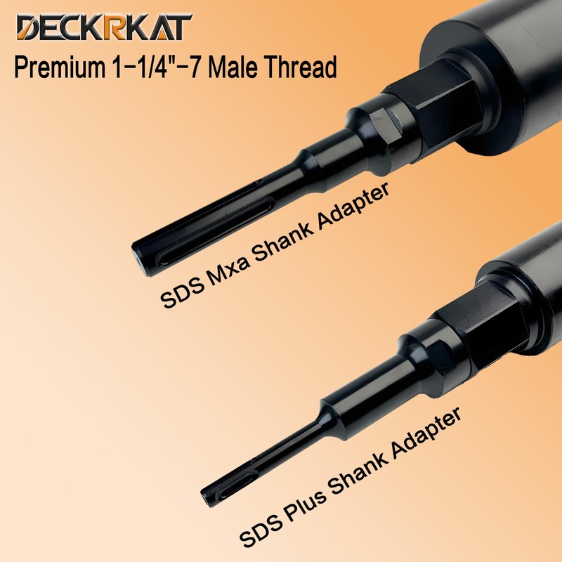 1-1/4"-7 Male Thread to SDS Plus Shank Adapter for Diamond