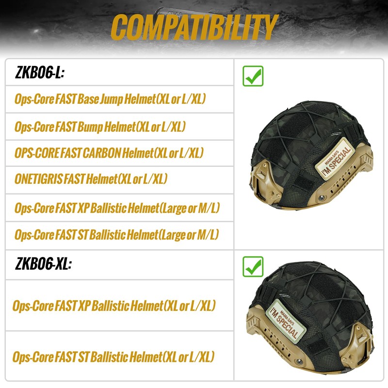 OneTigris Multicam Helmet Cover for Ops-Core Fast PJ & OneTigris