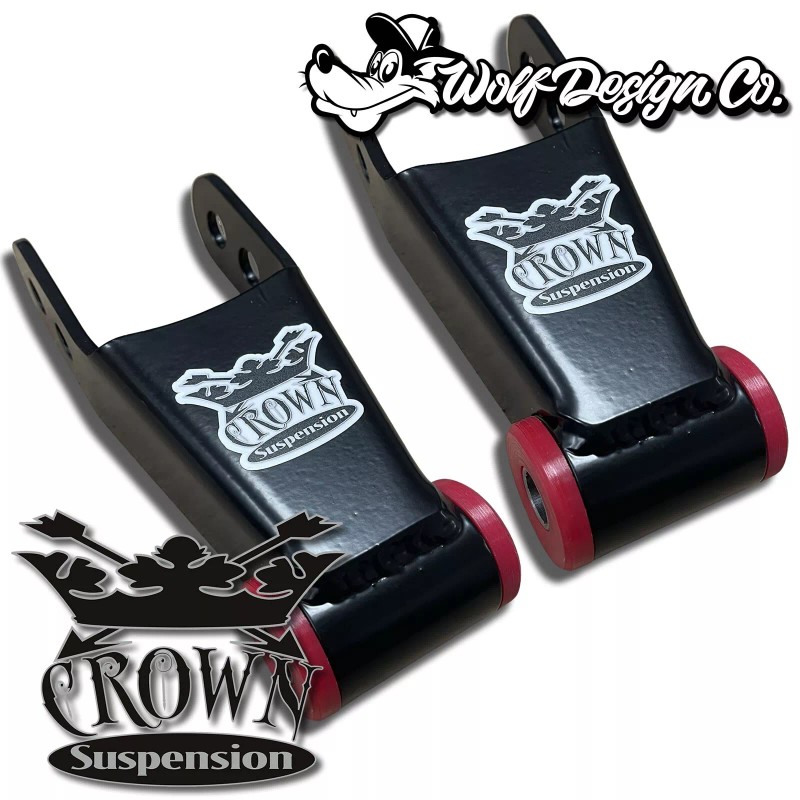 Crown 1973-1996 Ford F150 F100 2" Rear Lowering Drop Shackles