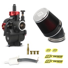 NIBBI PE26 Carburetor Kit, 26mm Carb with Motorcycle CNC Air Filter Fit for Pit Bike Dirtbike Minibike ATV 200cc Tao Tao SSR TTR Apollo