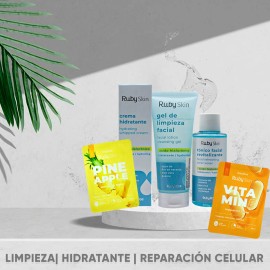 Skin Care Kit Rutina Diaria Ruby Rose Acido Hialuronico