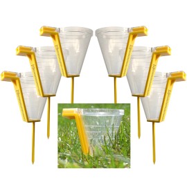New Resourcs Group Pro Pack Extremely Accurate Sprinkler Calibration Tool set Cups/Cones Rain Gauge - 6 Pack