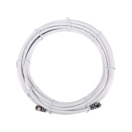 Channel Master 50' Coaxial Cable - Premium-Grade RG6 Coaxial Cable, Tri-Shield Construction, Weatherproof Compression Connectors, Indoor/Outdoor, Low Loss Ideal for Digital HDTV Antennas (White)