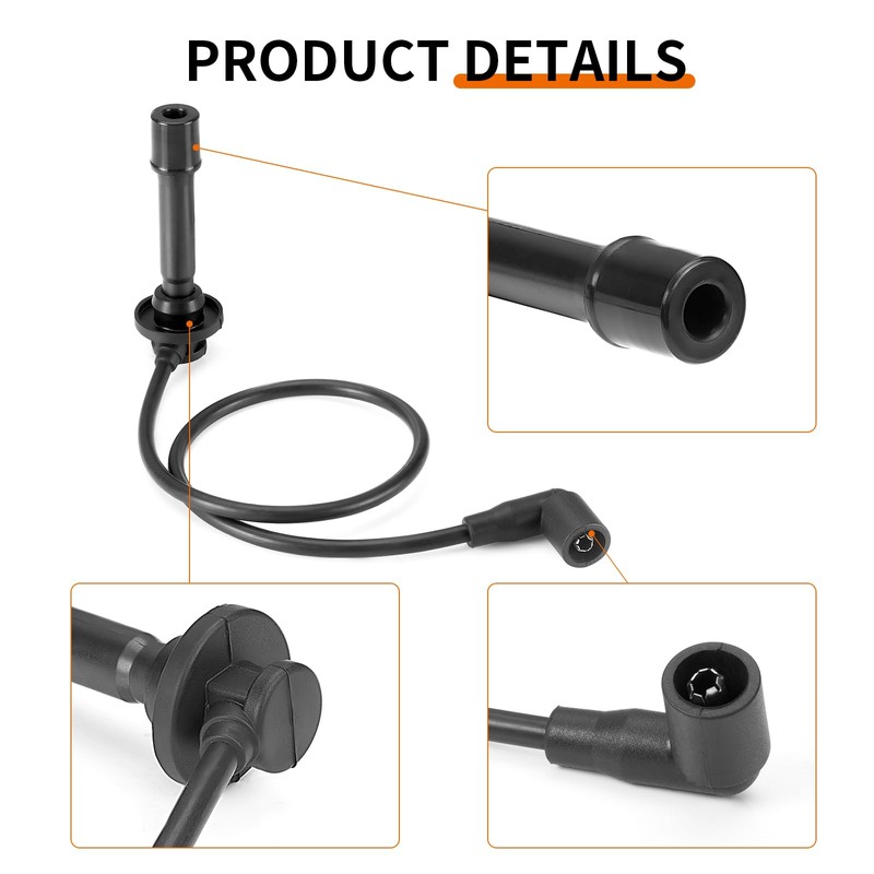 Ignition Coil & Spark Plug Cap Wire Kit for Kawasaki