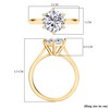 TJC Moissanite Solitaire Ring for Women Engagement Ladies Rings in