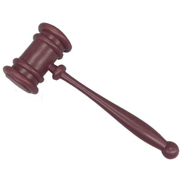 Brown Plastic Novelty Judge's Law Gavel Hammer Mallet Prop Costume Accessory