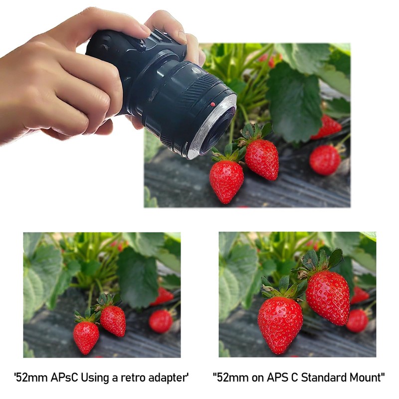 EF R-52 mm retro adapter/macro reverse ring ring, EF/R camera