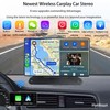 Hynhsun Portable Wireless Apple Carplay/Android Auto Screen for Car, 7"