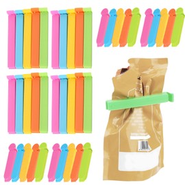 40 Pcs Food Clips Bag Sealing,for Storage,Freezer,Plastic for Bags,Kitchen,Colored Coloured Reusable Sealer for Home,Office,Useful for Keeping Fresh And Sealed,Keeps Seals Packets,Multicolor Style