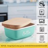 ALELION Turquoise Ceramic Butter Dish with Lid - Turquoise Kitchen