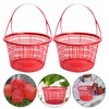 INOOMP 10pcs Plastic Berry Baskets Fruit Picking Basket with Handle