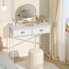 ThreeHio Small Vanity Desk No Mirror for Kids Bedroom, 31.5