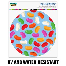 Jelly Bean Candy Pattern Automotive Car Window Locker Circle Bumper Sticker