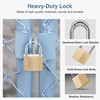 Puroma 2 Pack Keyed Padlock Waterproof Solid Brass Lock, 1.1