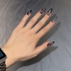Dark Mirage Handmade Nail Tips - Long Coffin / 다크
