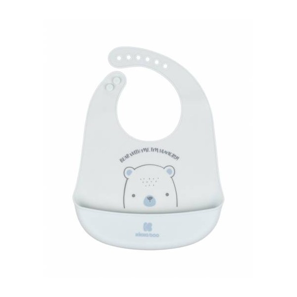 KIKKA BOO SILICONE BIB BEAR WITH ME BLUE