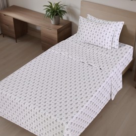 RUVANTI Flannel Sheets Twin XL Size 4 Pcs - 100% Cotton Double Brushed Bed Sheets, Deep Pockets 16 Inches, All Seasons Breathable, Extra Soft & Comfy Twin XL Sheet Sets, Penguin Sight