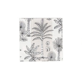 Caspari Southern Palms Flax & White Luncheon Napkins - 20 Per Package