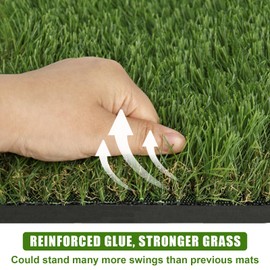 Golf Hitting Mat,Portable Golf Strike Mat With Antislip Rubber Base, Portable Golf Practice Mat For Outdoor/Indoor,With Rubber Tees, 6 Balls