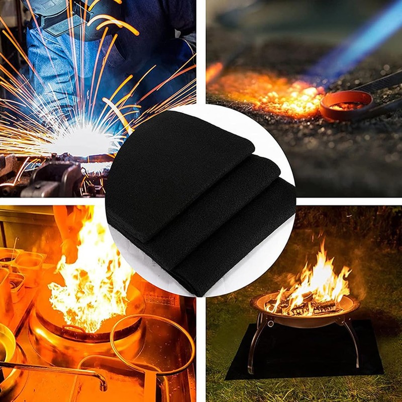 BouGPeng Fireproof Underlay 50 x 50 cm Heat Resistance Fire