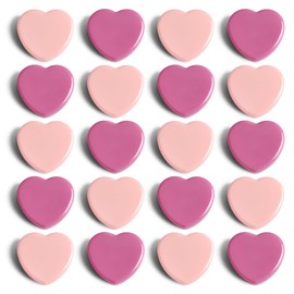 ZDZBLX 20PCS Pink Heart Fridge Magnets - Small Strong Magnets, Heavy Duty Refrigerator Magnets for Whiteboard School Crafts Lockers, Decorative Cute Mini Magnet for Kitchen Office Classroom (2 Colors)