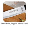 Tramontina Porterhouse 8-Piece Steak Knives, 5-Inch Stainless Steel High-Carbon Serrated