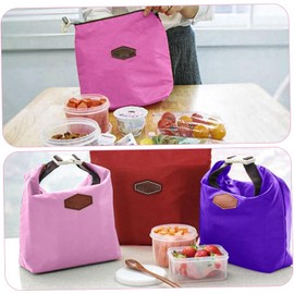 Bolsa aislante, impermeable, portátil, con cremallera, pequeña bolsa de almuerzo con hebilla, caja de almuerzo suave para mujeres, hogar, oficina, escuela