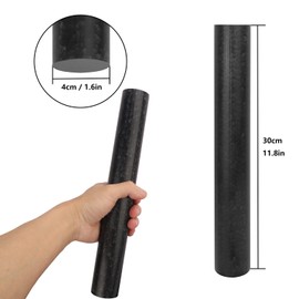 4 Pack Diameter 1.57 Inch Acetal Copolymer Rods, Black Acetal Stock Solid Copolymer Plastic Rods for Non-Marring Fixtures, Bushings, and Spacers, (Length 12 Inch) by KUKLIPJIM