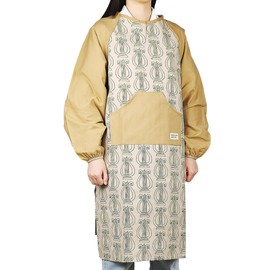 Small snail Unisex Pottery Apron Cotton Apron with Sleeves for Men Women Floral Painting Apron with Pockets for DIY Pottery Garden Crafts, yellow