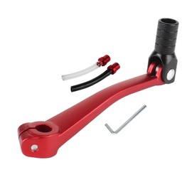 Asecupdat Folding Gear Shift Lever for 50cc 70cc 90cc 110cc 125cc Pit Dirt Bike SSR110 SSR125 TaoTao110 DS80 TTR50 Baja DR49 Kayo Roketa Motorcycle Parts (Black-Red)