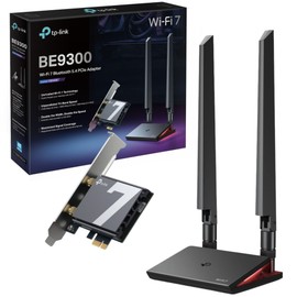 TP-Link Archer TBE550E WiFi 7 Card BE9300 Mbps Wireless Bluetooth 5.4 PCIe Network Card, Wider Signal Coverage, 6GHz/5GHz/2.4GHz PCI Express Bluetooth WiFi 7 Card for Desktop/PC Windows 11(64Bit)