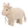 Gisela Graham Decorative Corn Husk Cow, Natural Woven Animal Ornament