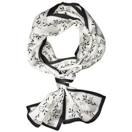 57” Silk Like Head Scarf Satin Scarf Silk Printed Square Neck Satin Scarfs for Bag Hair Scarves Handbag Gift Plain Flower