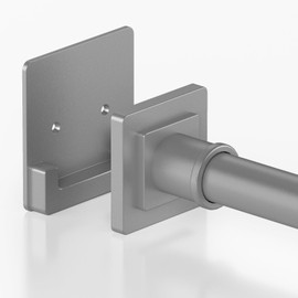 UIOSANRT Gray Shower Curtain Rod 31-79 inches, Stainless Steel Shower Rod & Tension Rod, Adjustable Tension Shower Curtain Rod for Bathroom, Windows, Closet