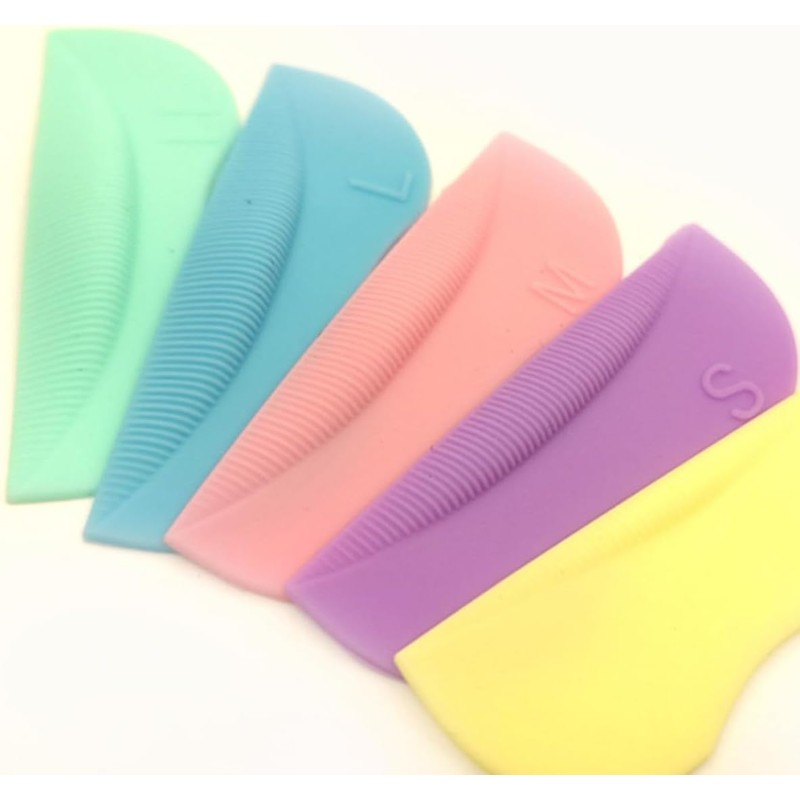 5 Pares Herramienta para Levantar Pestañas Almohadillas de Silicona Reutilizables,
