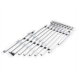 APS Compatible with Chrysler Crossfire 2004-2008 Main Upper Stainless Steel Silver 8x6 Horizontal Billet Front Grill Grille Insert S18-C52568R