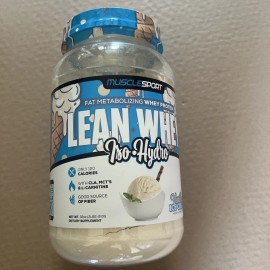 Musclesport Lean Whey, Iso-Hydro, Vanilla Ice Cream, 2 lbs Exp 1/26