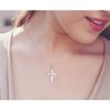 NINAMAID 925 Sterling Silver Cross Necklace for Women Mothers Day